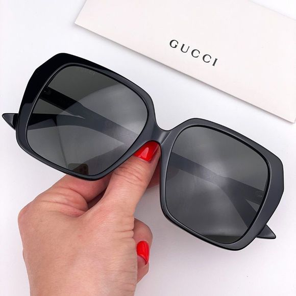 🔥 GUCCI GG0533SA 001 Sunglasses Black Gray Square Women